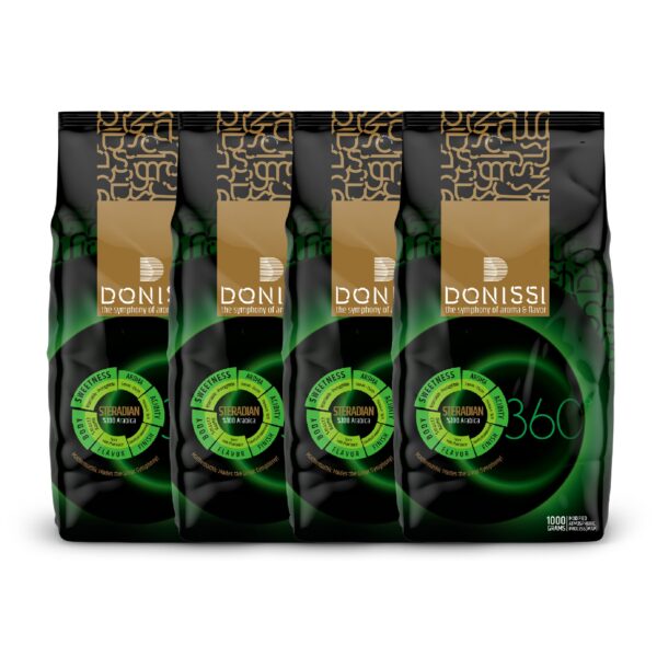 دانه قهوه عربیکا استرادیان دونیسی - 1000 گرم بسته 4 عددی