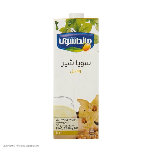 شیر سویا مانداسوی با طعم وانیل - 1 لیتر